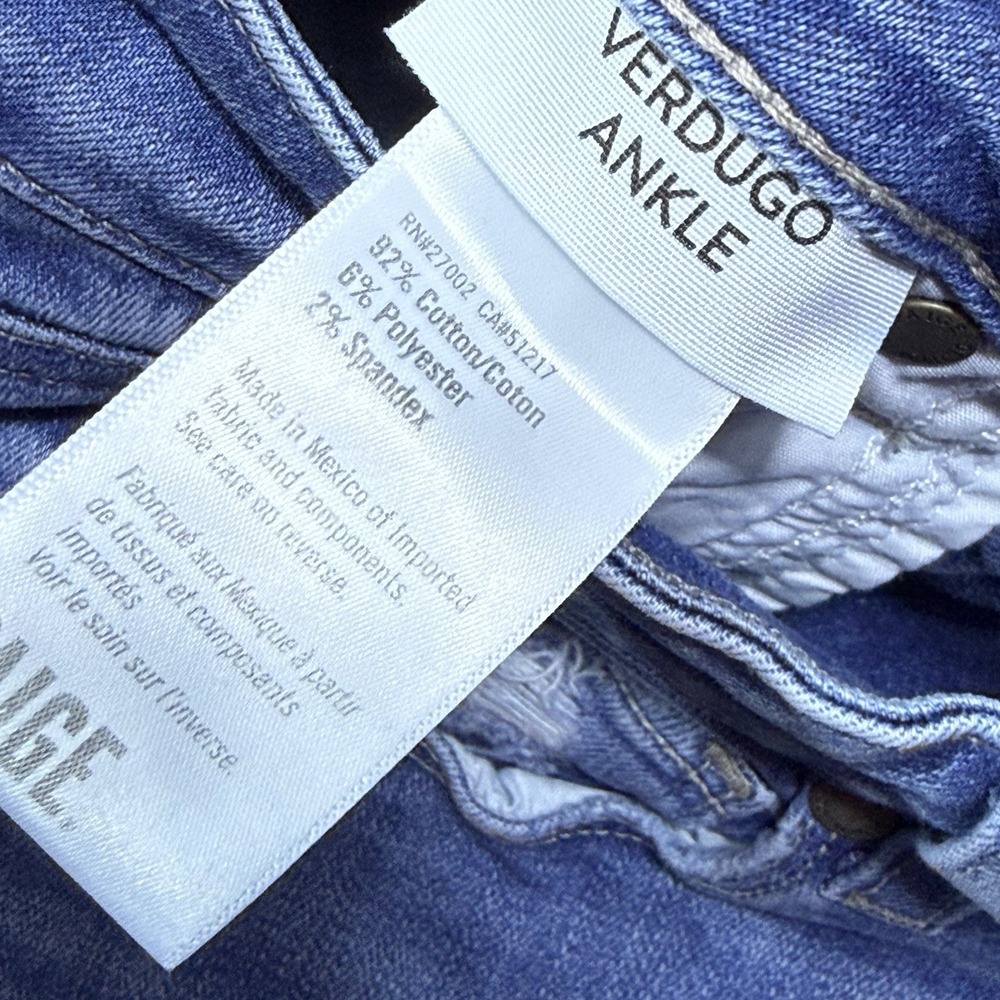 Paige Jeans Womens 27x27 Verdugo Ankle Stretch Denim USA Midrise Boho - Picture 3 of 9